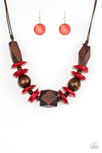 Load image into Gallery viewer, Pacific Paradise - Red Wooden Necklace Paparazzi