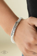 Load image into Gallery viewer, So She Did - White Inspirational Bracelet Paparazzi