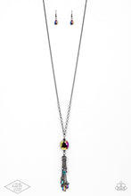 Load image into Gallery viewer, Fringe Flavor - Multi-Color Oil Spill Long Necklace - Black Diamond Piece from Danielle Baker