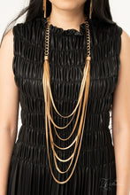 Load image into Gallery viewer, Commanding - Paparazzi Gold Long Zi Collection Necklace 2020