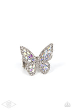 Load image into Gallery viewer, Flauntable Flutter Multi-Color Iridescent Ring - Black Diamond
