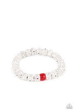 Load image into Gallery viewer, ZEN Second Rule - Red &amp; White Stretchy Bracelet Paparazzi
