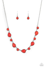 Load image into Gallery viewer, Heavenly Teardrops - Red Crackle Necklace Paparazzi
