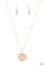 Load image into Gallery viewer, The Real Boss - Gold Heart Mom Necklace Paparazzi