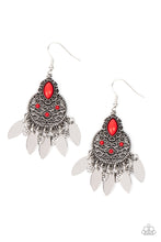 Load image into Gallery viewer, Galapagos Glamping - Red Silver Earrings