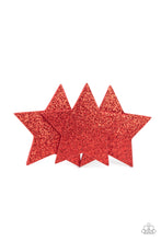 Load image into Gallery viewer, Happy Birthday, America - Red Star Hair Accessories Paparazzi
