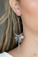 TWEET Dreams - Pink Charm Earrings Paparazzi