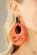Home TWEET Home - Orange Bird Earrings Paparazzi