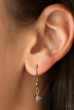 Load image into Gallery viewer, Galactic Glow - Brass Iridiscent Necklace Paparazzi