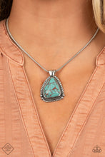 Load image into Gallery viewer, Artisan Adventure - Blue Crackle Simply Santa Fe Fashion Fix Necklace Paparazzi
