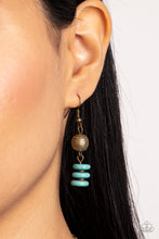 Load image into Gallery viewer, Oasis Goddess - Brass & Blue Crackle Necklace Paparazzi