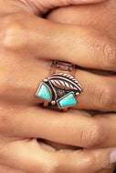 Make the NEST of It - Copper Feather Ring Paparazzi