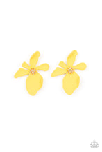 Load image into Gallery viewer, Hawaiian Heiress - Yellow Flower Stud Earrings Paparazzi

