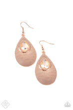 Load image into Gallery viewer, Tranquil Trove - Rose Gold Glimpses of Malibu Fashion Fix Earrings Paparazzi
