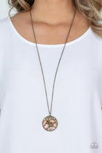 Load image into Gallery viewer, Iridescently Influential - Brown Pink Iridescent Necklace Paparazzi