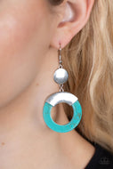 ENTRADA at Your Own Risk - Blue Crackle Earrings Paparazzi