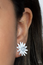 Load image into Gallery viewer, Sunshiny DAIS-y - White Flower Earrings Paparazzi
