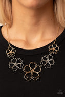 Time to GROW - Gold and Silver Flower Necklace Paparazzi