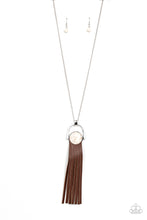 Load image into Gallery viewer, Winslow Wanderer - White Crackle Leather Necklace Paparazzi