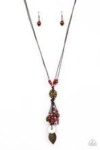 Load image into Gallery viewer, Knotted Keepsake - Pink Charm Necklace Paparazzi