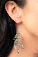 Load image into Gallery viewer, Sentimental Shimmer - Green Earrings Paparazzi