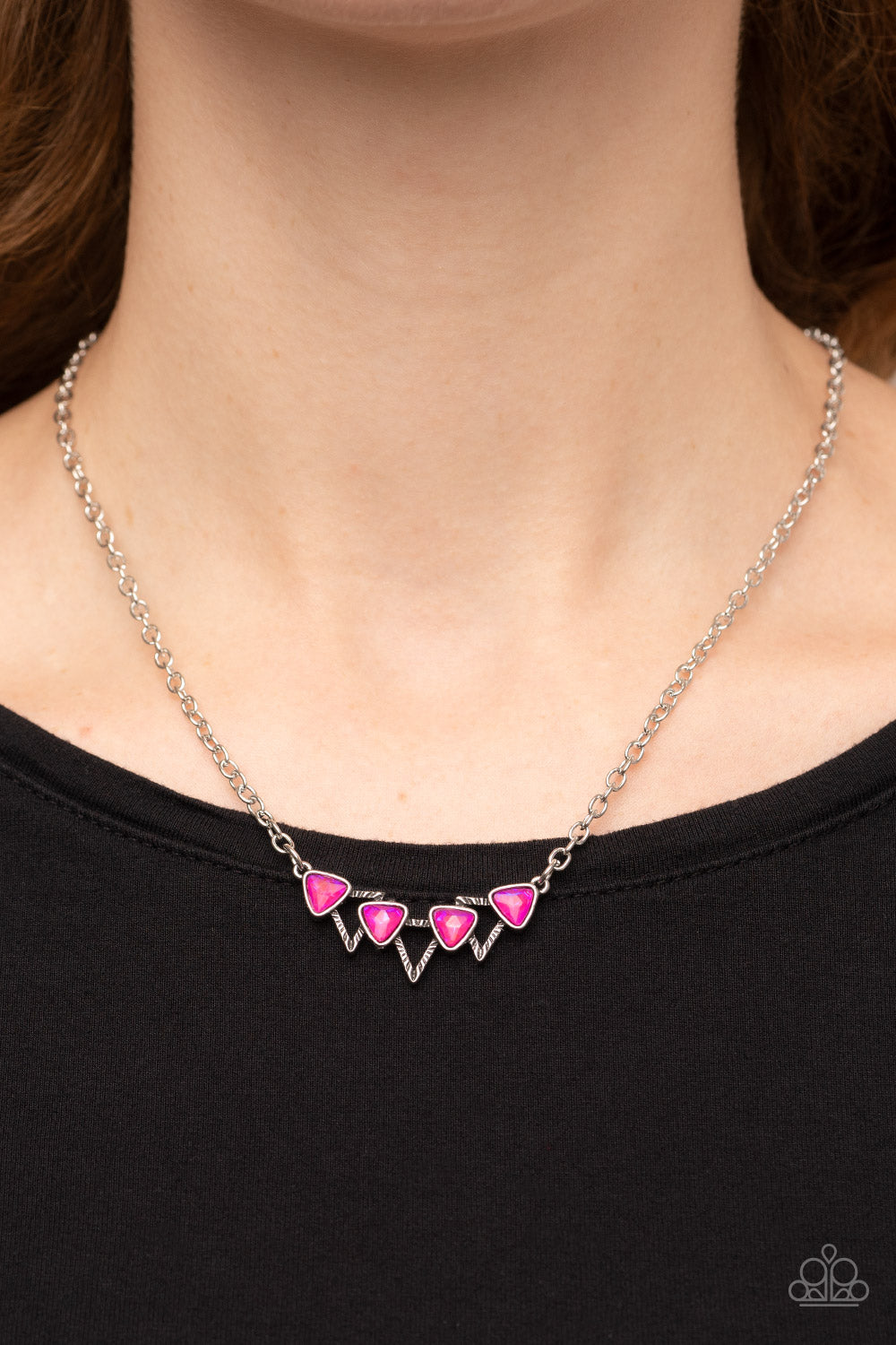 Paparazzi Necklace ~ Blissed Out Opulence - Pink – Paparazzi