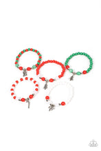 Load image into Gallery viewer, Starlet Shimmer Festive Christmas Bracelets - 5 pack

