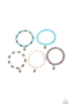 Load image into Gallery viewer, Starlet Shimmer Festive Winter Snowflake Bracelets - 5 pack
