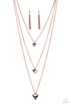 Load image into Gallery viewer, Follow the LUSTER - Copper Multi-Color Layered Necklace Paparazzi