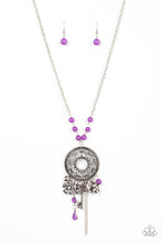 Load image into Gallery viewer, Making Memories - Purple Key Lock Necklace Paparazzi