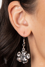 Load image into Gallery viewer, Homegrown Glamour - Silver Flower Lanyard Necklace Paparazzi