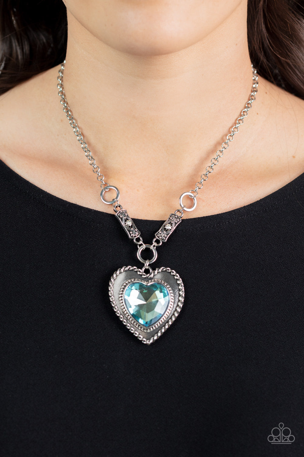Heart Full of Fabulous - Blue Necklace Paparazzi