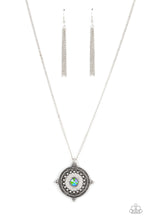 Load image into Gallery viewer, Compass Composure - Green Iridescent Necklace