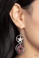 Liberty and SPARKLE for All - Red Star Earrings Paparazzi
