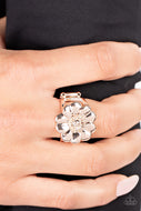 Floral Farmstead - Rose Gold Flower Ring Paparazzi