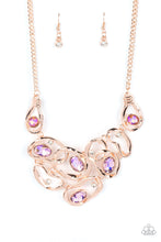 Load image into Gallery viewer, Warp Speed - Rose Gold Life of the Party Necklace Paparazzi