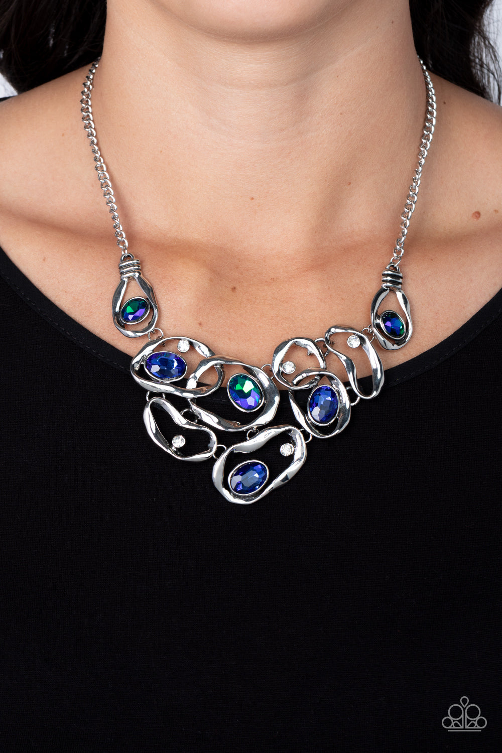 Paparazzi blue store oil spill necklace