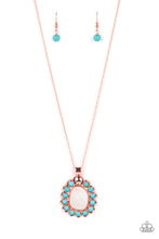 Load image into Gallery viewer, Sahara Sea - Copper Blue Crackle Necklace Paparazzi