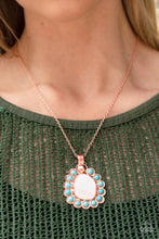 Load image into Gallery viewer, Sahara Sea - Copper Blue Crackle Necklace Paparazzi