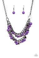 Load image into Gallery viewer, Watch Me Now - Purple Necklace Paparazzi