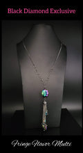 Load image into Gallery viewer, Fringe Flavor - Multi-Color Oil Spill Long Necklace - Black Diamond Piece from Danielle Baker