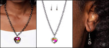 Load image into Gallery viewer, Flirtatiously Flashy Multi Heart Necklace Paparazzi
