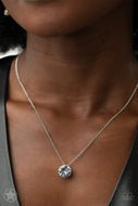 What A Gem - White Diamond Blockbuster Necklace Paparazzi