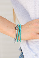 Collect Moments - Blue Crackle Bracelet Paparazzi