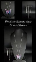 Load image into Gallery viewer, The Social Butterfly Effect Purple Necklace Black Diamond Piece
