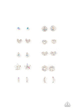 Load image into Gallery viewer, Starlet Shimmer Kid Jewelry Iridescent Multi-Shaped Stud Earrings - 10 Pack
