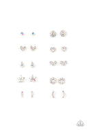 Starlet Shimmer Kid Jewelry Iridescent Multi-Shaped Stud Earrings - 10 Pack