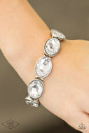 DIVA In Disguise - White Diamond Bracelet Paparazzi