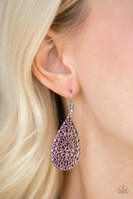 Load image into Gallery viewer, Indie Idol - Purple Teardrop Shaped Earrings
