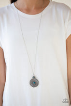 Load image into Gallery viewer, Walk On The Wildflower Side - Blue Flower Necklace
